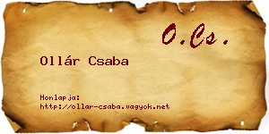 Ollár Csaba névjegykártya